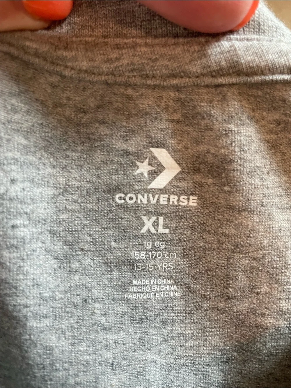 Converse NWT Girls Size XL Kids 13-15 Yrs Dark Gary Heather Tee Shirt Dress